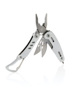 Solid mini multitool with carabiner silver P221.342