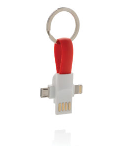 3-in-1 keychain cable red P302.114