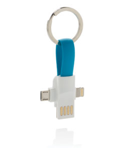 3-in-1 keychain cable blue P302.115