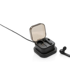 TWS earbuds in wireless charging case black P329.121
