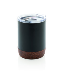 Cork small vacuum coffee mug black P432.261