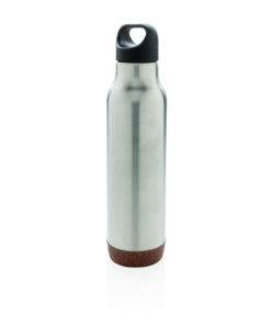 Cork leakproof vacuum flask silver P433.282