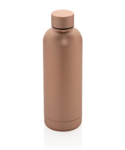 Impact stainless steel double wall vacuum bottle brown P436.379
