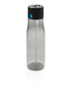 Aqua hydration tracking bottle with spout black