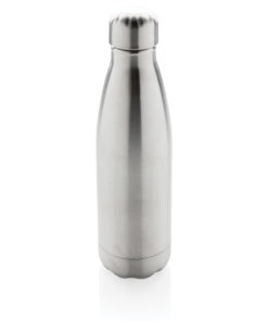 Vacuum insulated stainless steel bottle silver P436.492