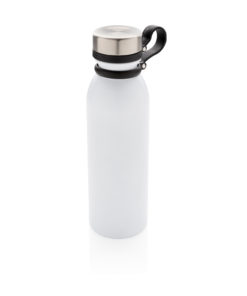 Copper vacuum insulated bottle with carry loop white P436.713