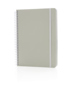 Deluxe A5 notebook with spiral ring white