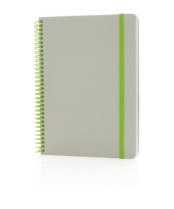 Deluxe A5 notebook with spiral ring green