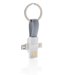 3-in-1 keychain cable white