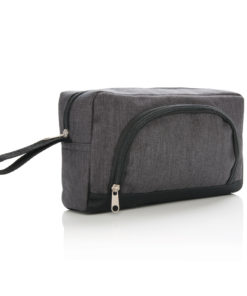 Classic two tone toiletry bag anthracite
