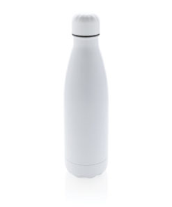 Solid colour vacuum stainless steel bottle white P436.463