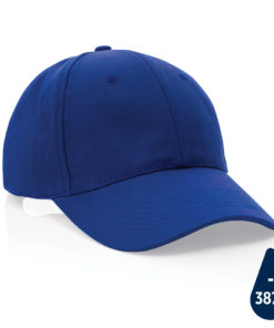 Impact 6 panel 280gr Recycled cotton cap with AWARE™ tracer blue P453.305