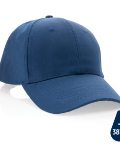 Impact 6 panel 280gr Recycled cotton cap with AWARE™ tracer navy P453.309