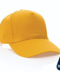 Impact 5panel 280gr Recycled cotton cap with AWARE™ tracer yellow P453.316