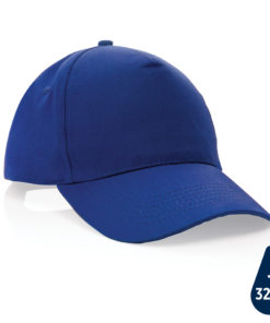 Impact 5 panel 190gr Recycled cotton cap with AWARE™ tracer blue P453.335