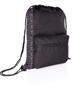 AWARE™ RPET Reflective drawstring backpack black P762.591