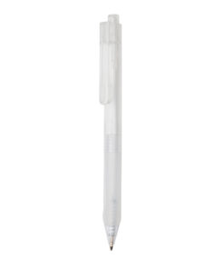 X9 frosted pen with silicone grip white P610.793